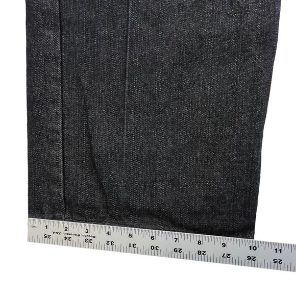 Imperious Delf Trading Jeans 38x33 Black Vintage Flap Pocket Embroidered Rock - Picture 15 of 16
